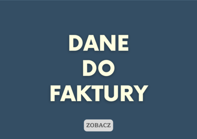 Dane do faktury